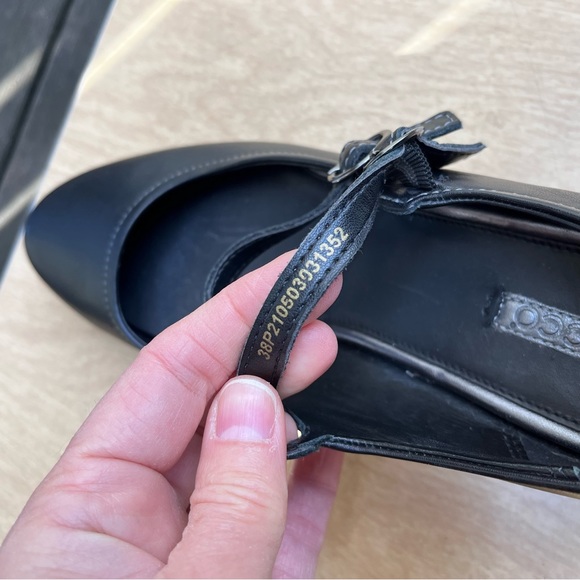 Ecco Pearl Mary Jane Double Strap Heeled Shoe Sz 38 - Picture 15 of 16